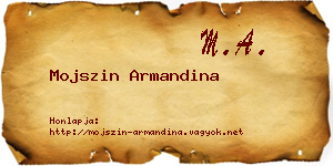 Mojszin Armandina névjegykártya
